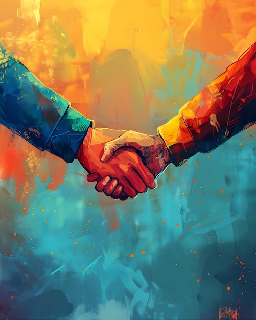 Firm Handshake Between Friends A Sign Wallpaper