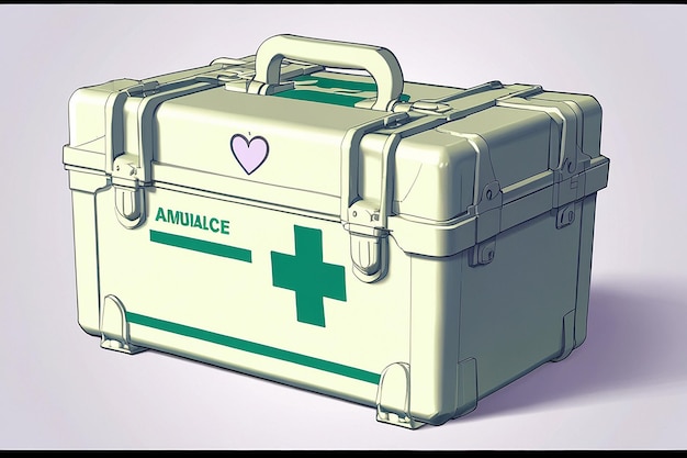 First Aid Kit Ambulance Emergency Box Medical Help Suitcase