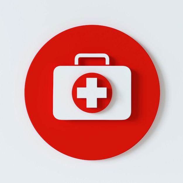 First aid kit icon on white background