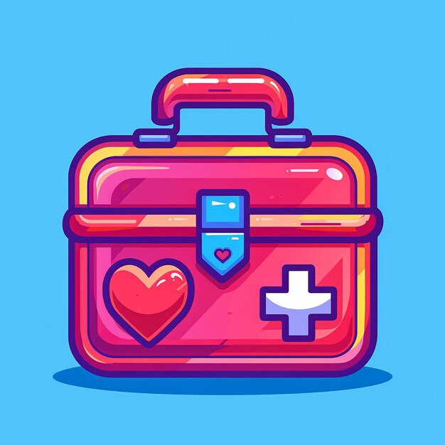 Photo first aid kit vector icon