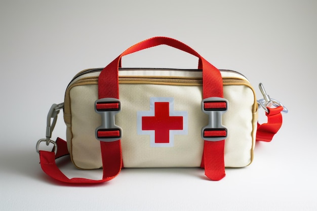 First Aid Kit on White Background