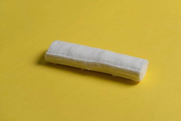 First aid and wound injury protection concept a white medical bandage tape isolated