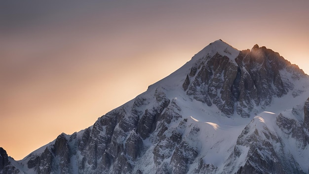 the first rays of sunlight on a mountain peak Desktop Wallpaper 1