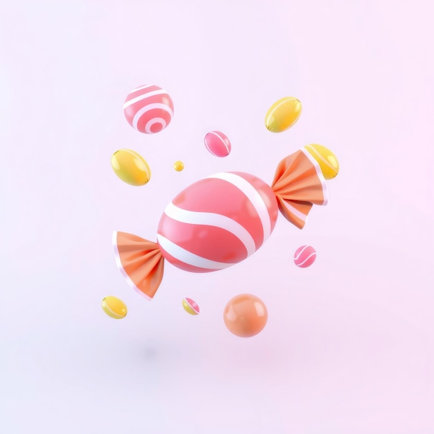 a fish ball with a bow and a bow on it