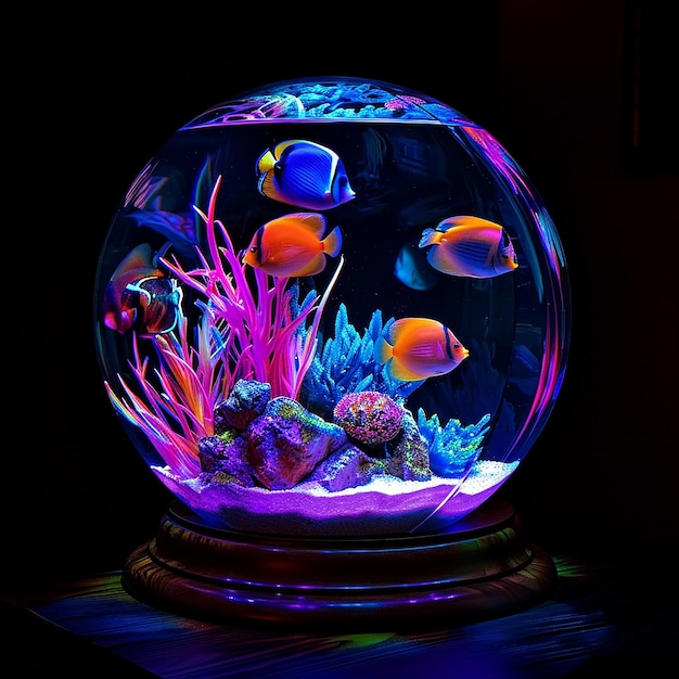 a fish bowl with the words quot fish quot on it