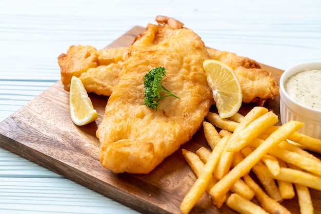 fish and chips with french fries