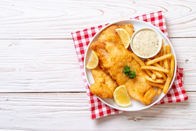 fish and chips with french fries