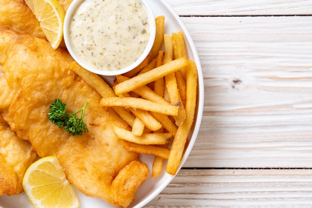 fish and chips with french fries