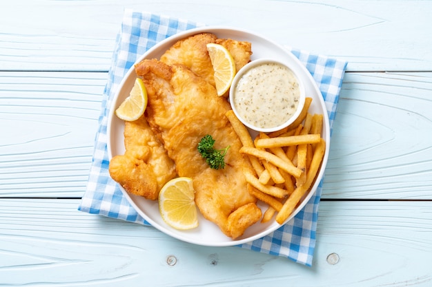 fish and chips with french fries