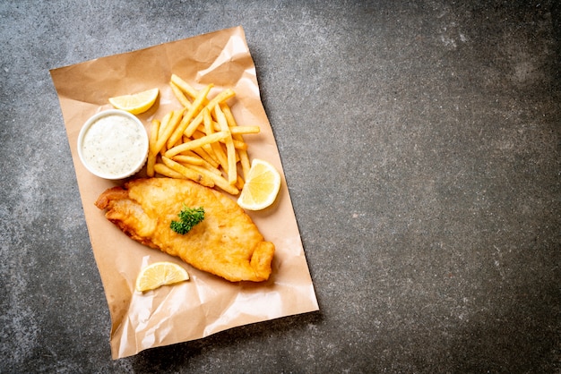 fish and chips with french fries