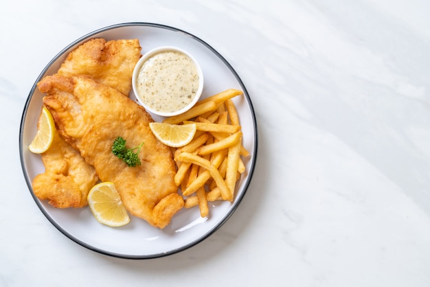 fish and chips with french fries