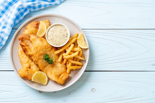 fish and chips with french fries