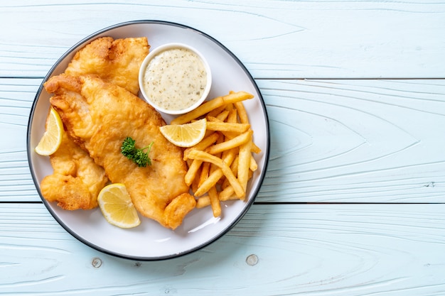 fish and chips with french fries