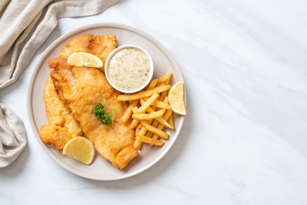 fish and chips with french fries