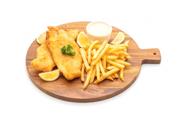 fish and chips with french fries