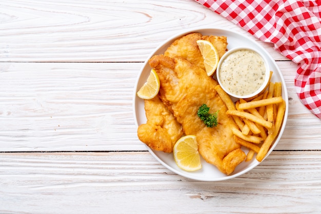 fish and chips with french fries