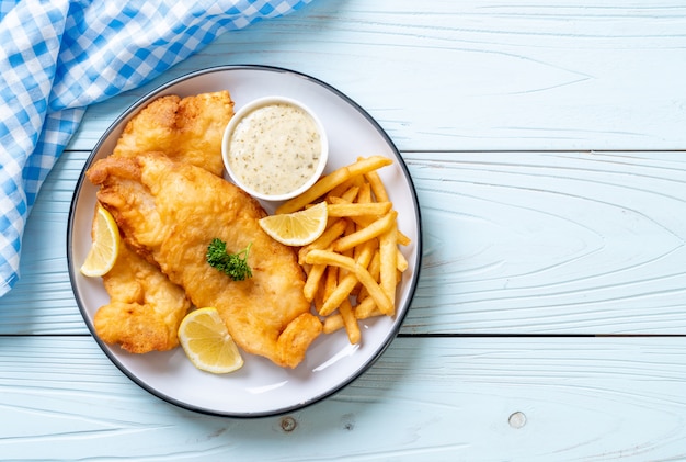 fish and chips with french fries