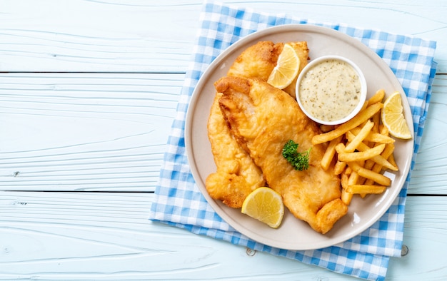 fish and chips with french fries