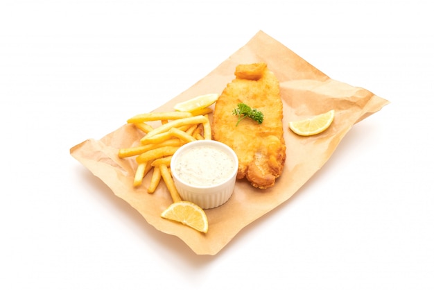 fish and chips with french fries