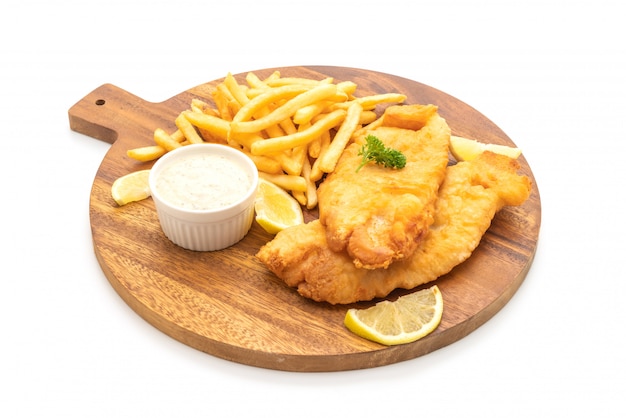 fish and chips with french fries