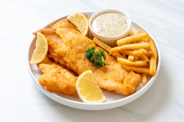 fish and chips with french fries