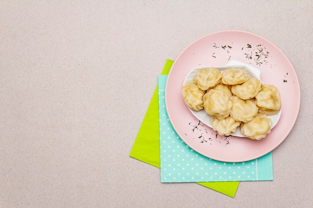 Photo fish dumplings. the concept of healthy food for children.