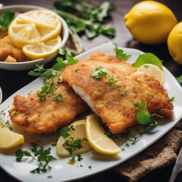 Fish fry with lemon