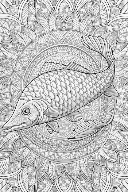 Photo fish on a gray background