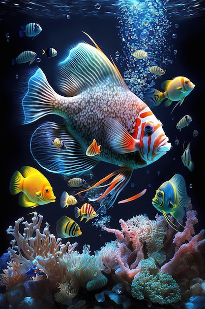 Fish in the ocean painting - photo #