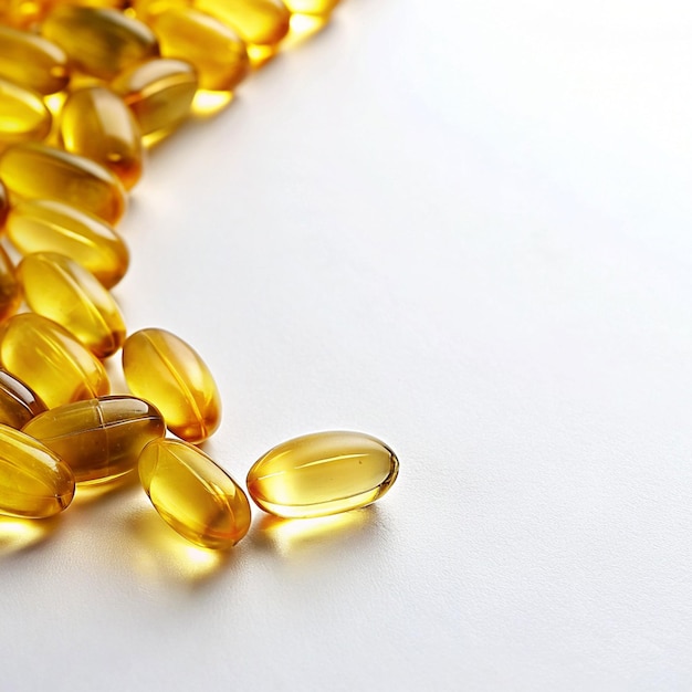 fish oil capsules is placed in the bottom cornern