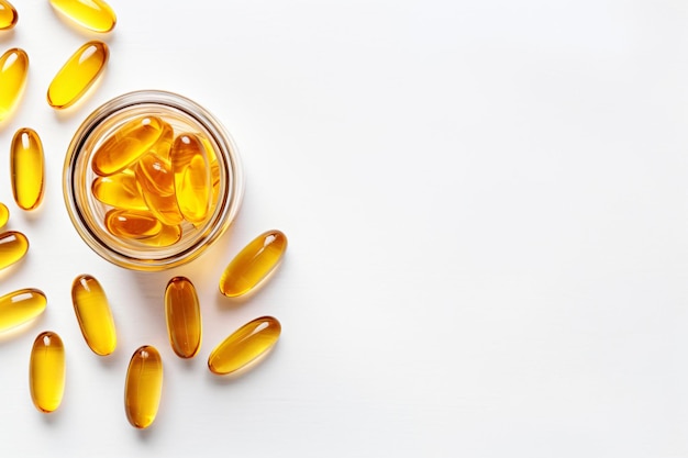 Fish oil capsules with omega 3 and vitamin generative AI