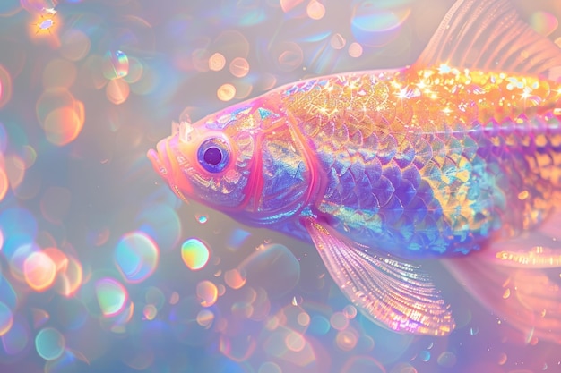 Fish photo glitter animal pomacentridae