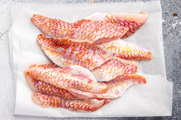 fish red mullet fillet fresh seafood tropical red mullet fish snack healthy meal food snack