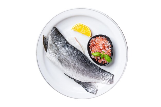 fish sea bass fillet seafood meal food snack on the table copy space food background