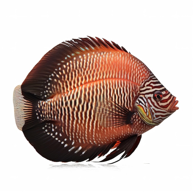 A fish that is on a white background