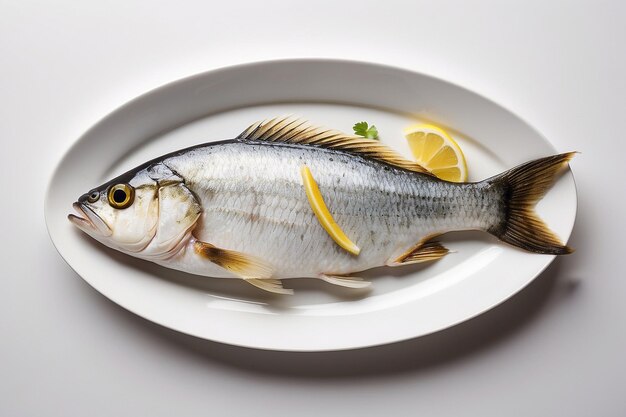 Fish in a white plate