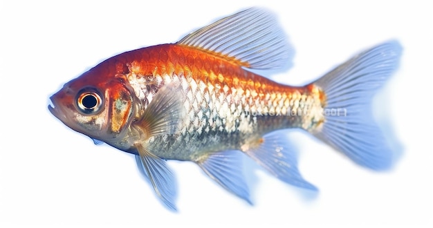 Fish on White UHD Style Stock Photo