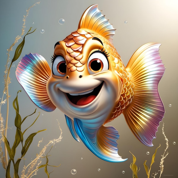 a fish with a big smile and a big smile