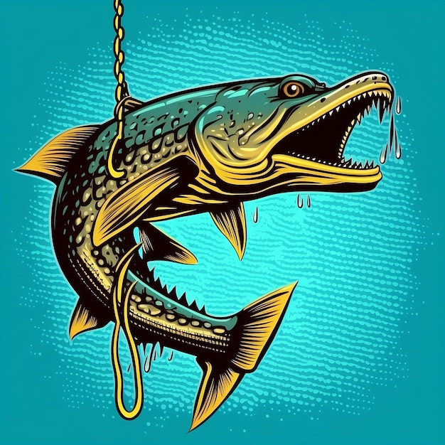 A fish with a hook