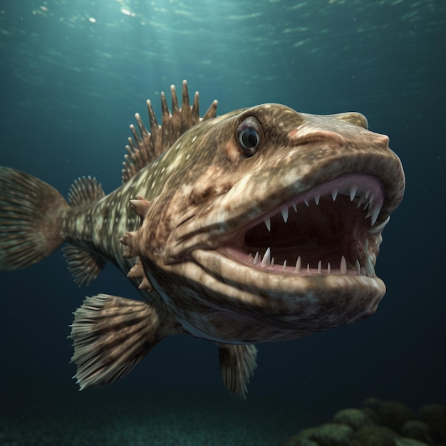 A fish with a large mouth and a large mouth.