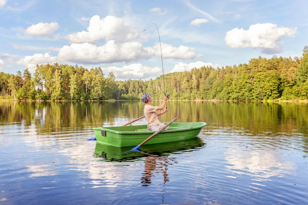 Fisherman in a boat