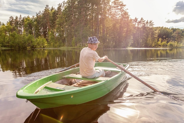 Fisherman in a boat