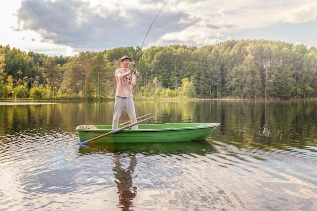 Fisherman in a boat