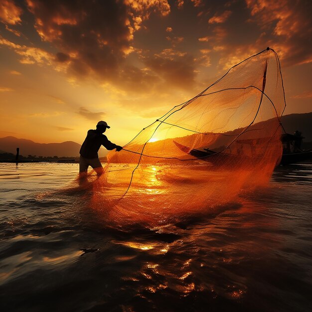 A fisherman who fishes a lot in the shallows