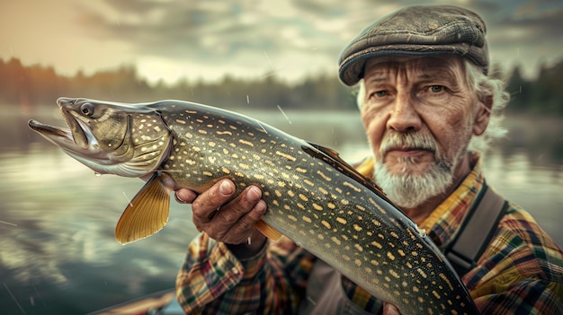 Photo fishermen and their trophy fish