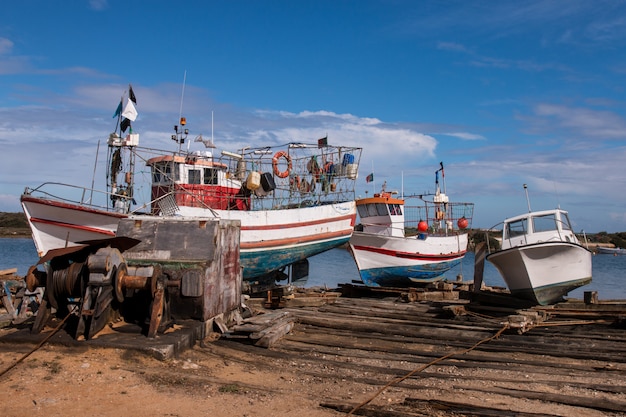 Fishing boats in Fuseta