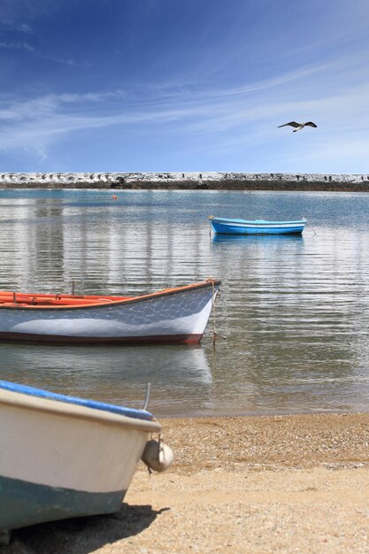 Fishing boats in the harbor of Mykonos island