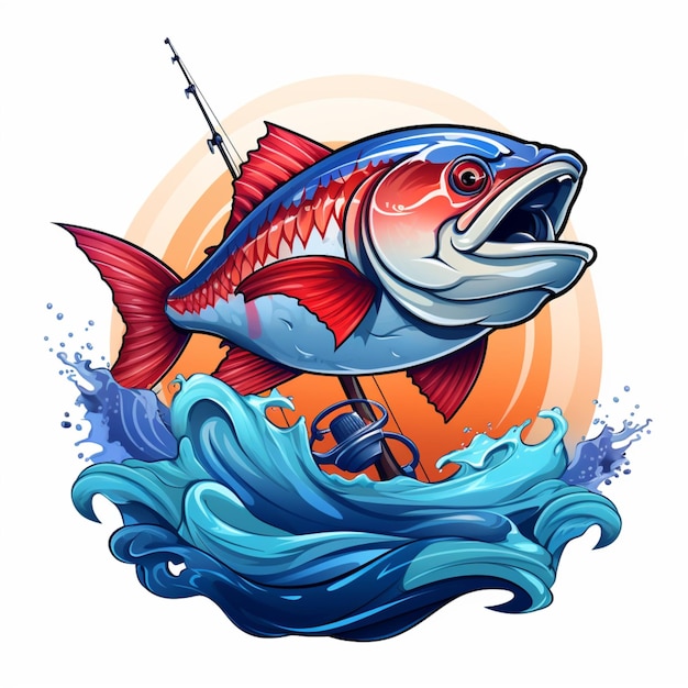 fishing cartoon logo