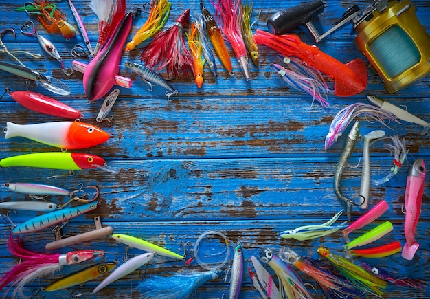 Fishing lures tackle collection minnows