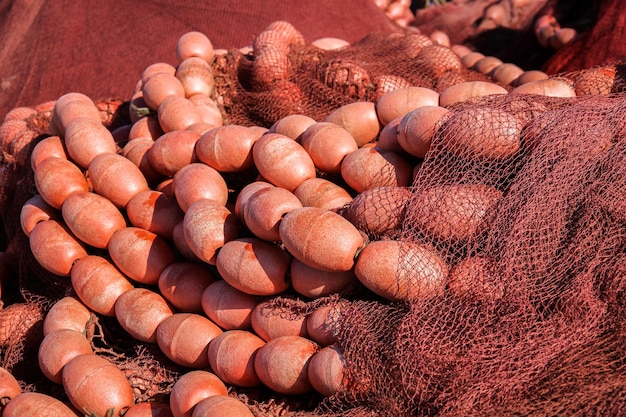 Fishing nets in a port